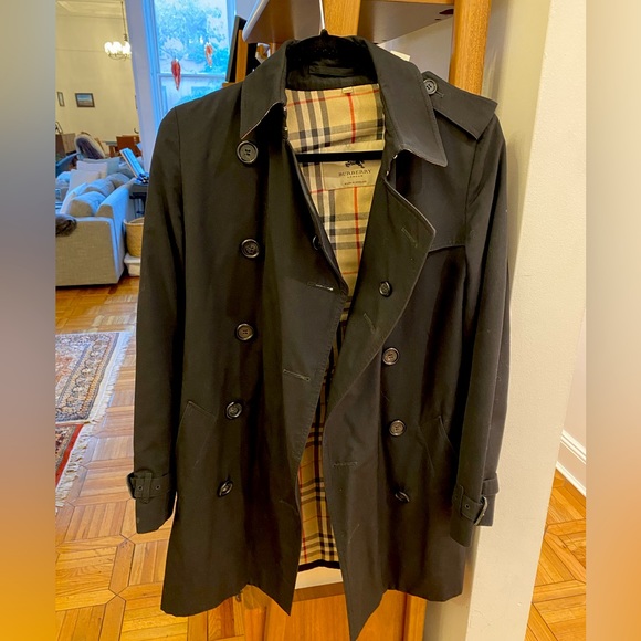 Burberry Jackets & Coats Used Black Burberry Kensington Trench Coat